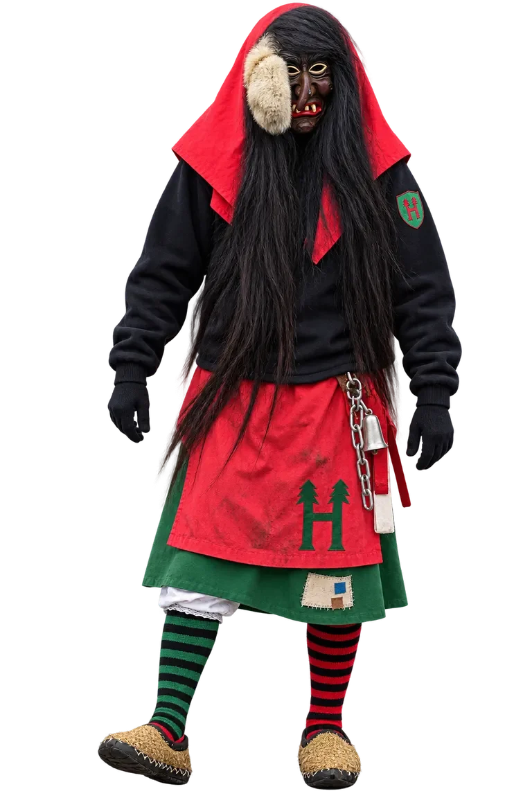 Huzler Hexa – Dachtler Huzler Hexa Huzler Hexa der Dachtler Huzler Hexa mit Maske und traditionellem Häs.